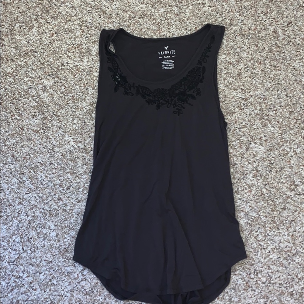 american eagle dark gray  tank